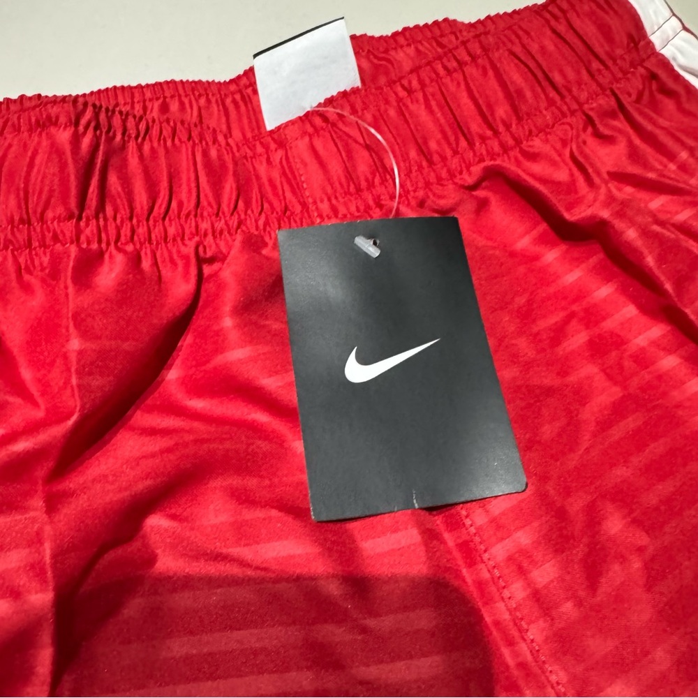 NWT NIKE DRI-FIT RED SHORTS WHITE STRIPED SZ SMALL S - Picture 3 of 6